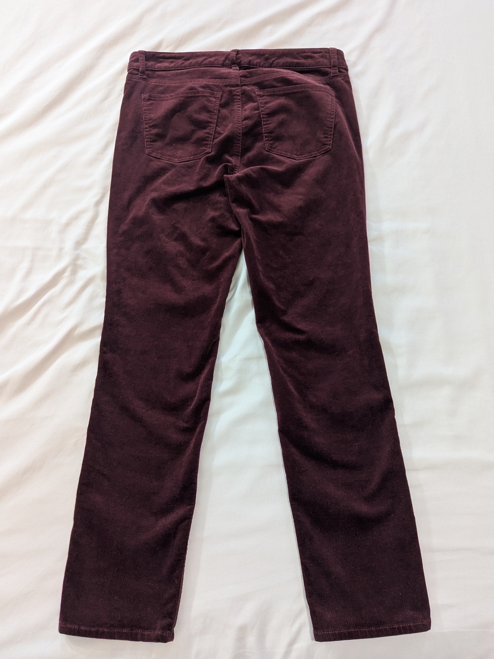 Talbots Flawless Five Pocket Burgundy Straight Leg Corduroy Pants 6 Petite - Picture 2 of 9